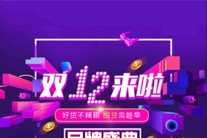 双十二狂欢天猫淘宝电商促销海报
