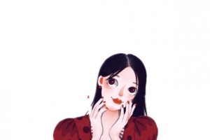 手绘女神可爱