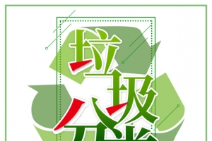垃圾分类艺术字排版 可回收标志