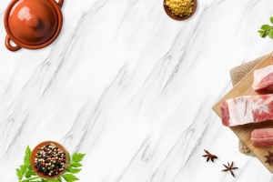 简约清新生鲜猪肉大促banner