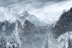 冰天雪地雪花背景