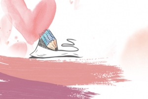 教师节感恩老师手绘粉色banner