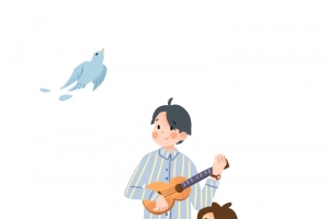 学习的青年人装饰画