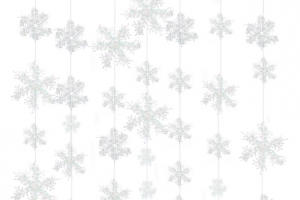 实拍雪花装饰