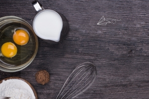 吃货烘焙节木纹黑色banner