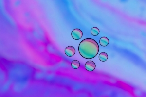 油漆 气泡 宏 紫色 4k壁纸 3840x2160