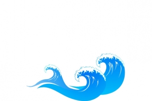 卡通水浪