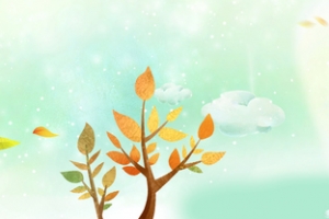 淘宝文艺绿色服装海报背景
