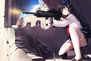 水手服 高校JK 战舰女孩5k动漫壁纸