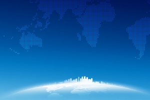 蓝色地图信息化建筑缩影背景
