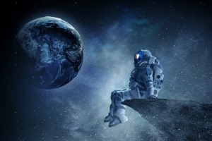 星球 太空 星星 宇航员 4k壁纸