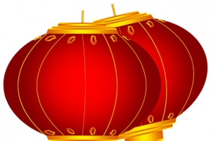 双红灯笼高清PNG透明漂浮元素设计素材免费下载