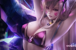 守望先锋KDA Dva性感美女4k壁纸