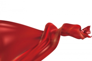 红色丝绸矢量素材