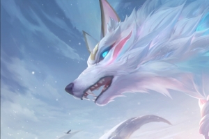 王者荣耀 亚连 落雪白狼5120x1440超清双屏壁纸