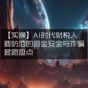 AI时代财税人员必读，资金安全与防诈骗套路全面盘点