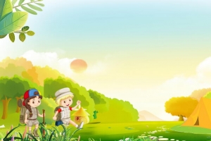 简约户外夏令营背景素材