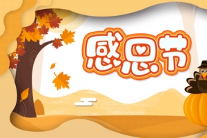 感恩节枫树南瓜鸟
