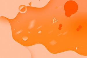 双11促销简约几何橙色banner