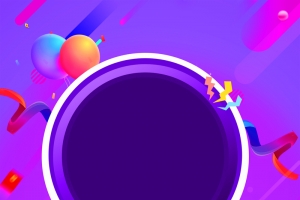 双11促销季几何紫色banner