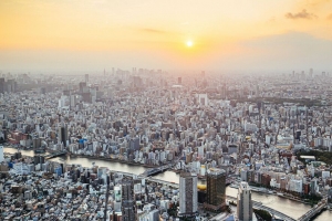 城市 建筑物 鸟瞰图 雾 大都市 黎明 4k壁纸 3840x2160
