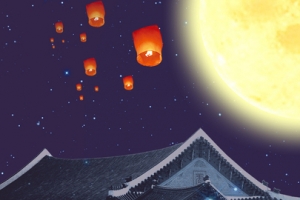 八月十五中秋节唯美中国风banner