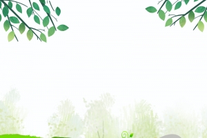 手绘夏季荷叶背景图