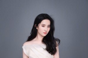 刘亦菲白色长裙礼服4k全面屏高清手机壁纸