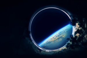 宇宙 星球 树 动漫插画4k风景壁纸