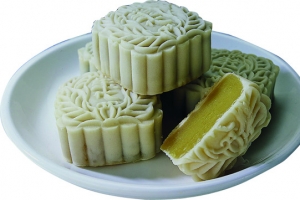 绿色冰皮月饼中秋素材