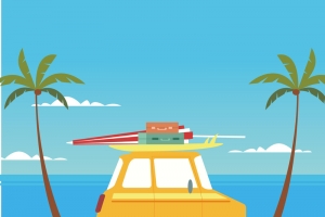 海边旅行背景素材
