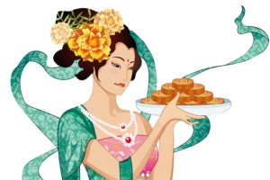嫦娥姐姐捧着月饼