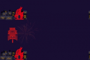 中国风黑红色结合