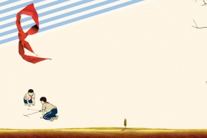 卡通敬礼学生毕业纪念册青春照片墙背景banner