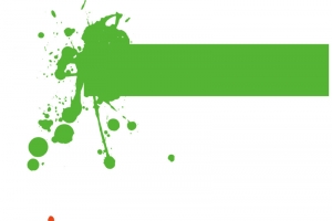 彩色泼墨人名条矢量