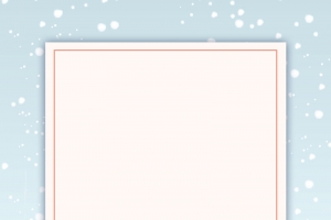 手绘冬天雪花边框背景图