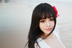 Barbie可儿 海边写真3440x1440美女壁纸