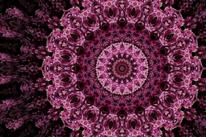 曼陀罗 图案 万花筒 抽象 紫色 4k壁纸 3840x2160