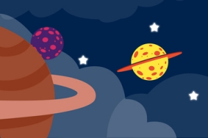 卡通宇宙星球banner