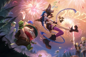 2022英雄联盟lol手游 宣传图 金克丝 拉克丝 伊泽瑞尔 提莫4k电脑壁纸
