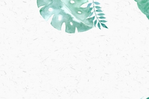 文艺清新水彩手绘绿叶背景