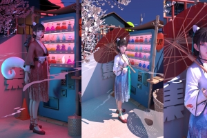 《集原美》和服 伞 中国风 美少女 拼图4k壁纸