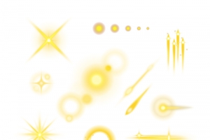 黄色光圈光斑光点高清PNG透明免扣设计素材免费下载