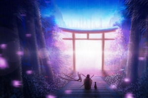  torii 艺术 孤独 夜晚 战士 4k壁纸 3840x2160