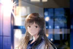 女孩 制服 水手服 少女动漫手机壁纸