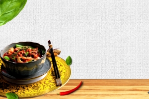 黄焖鸡简约大气复古banner