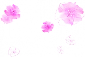 水墨粉色桃花