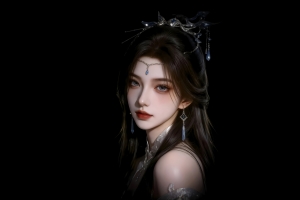 南宫仙儿黑色背景4K高清车机壁纸 3840x2400平板笔记本便携设备免费下载