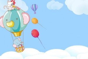 六一儿童节浅蓝卡通淘宝电商banner