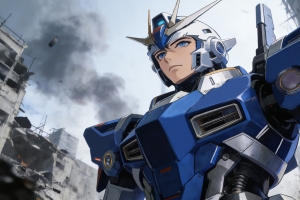 好看帅气蓝色机甲4k电脑壁纸3842x2160